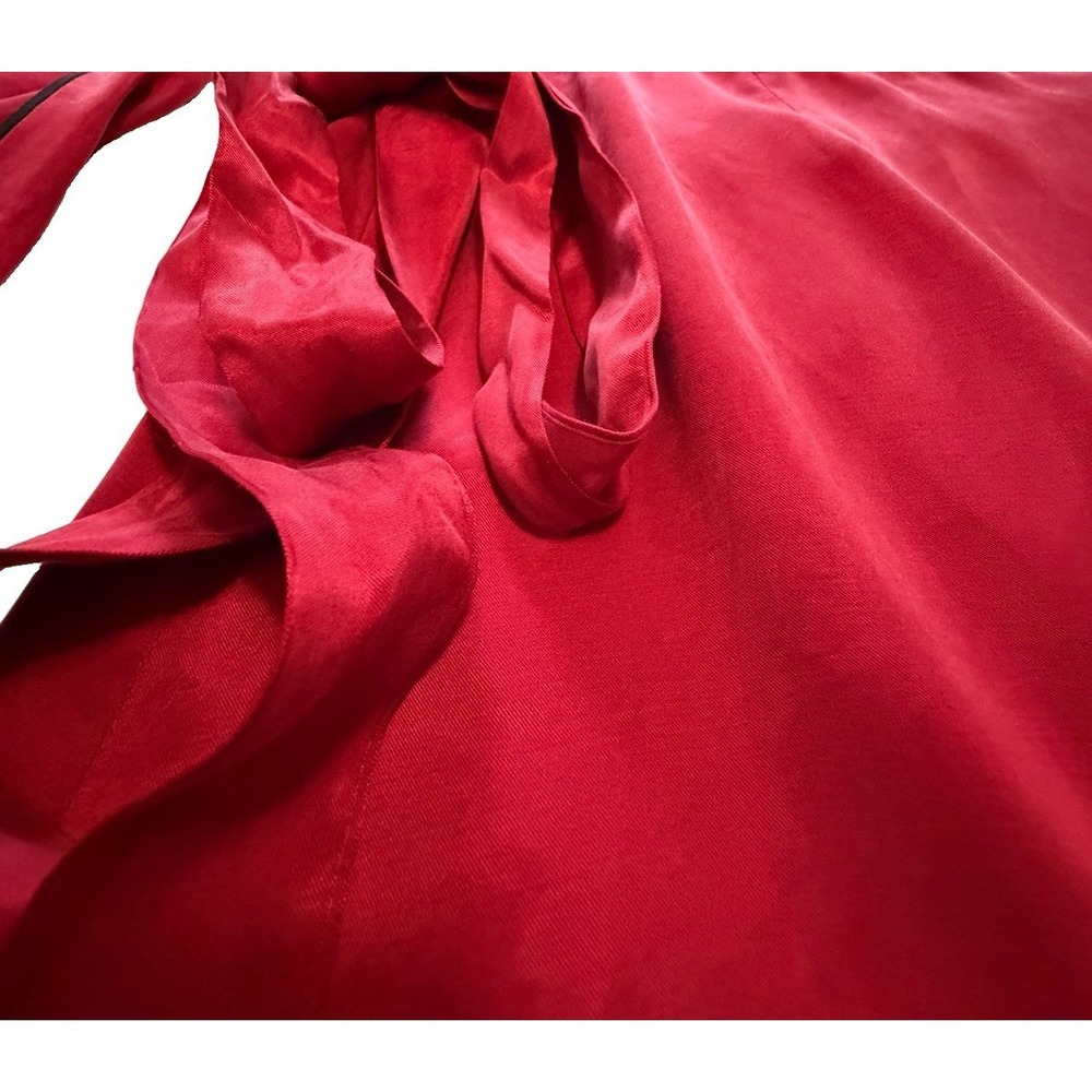 House of Harlow 1960 x Revolve Silky Red Boho Bell Sleeve Wrap Dress Large - Picture 7 of 16